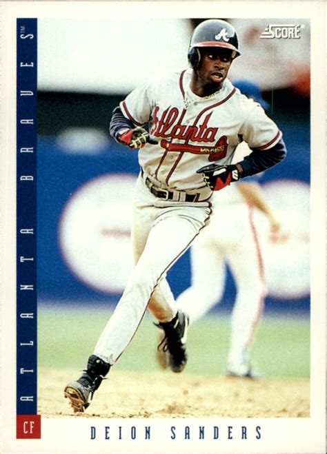 1993 Score #123 Deion Sanders - Braves - NM-MT