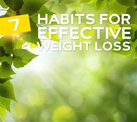 7 Habits for Effective Weight Loss | Health Wholeness