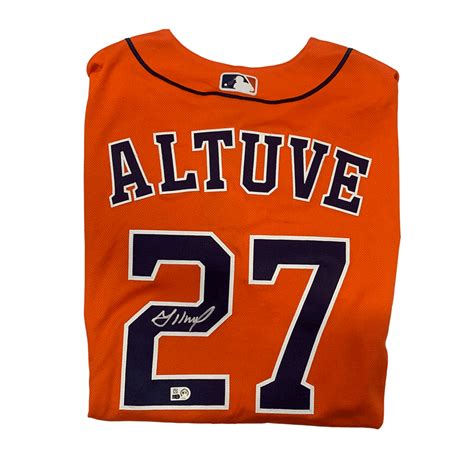 Jose Altuve Autographed Orange Authentic Astros Jersey