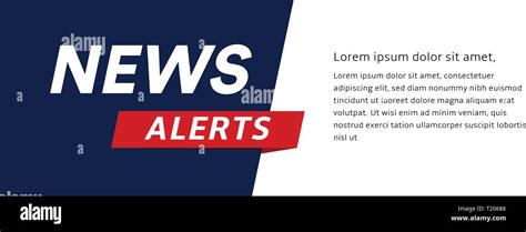 News alerts banner, breaking news headline template, tv background design element, vector ...