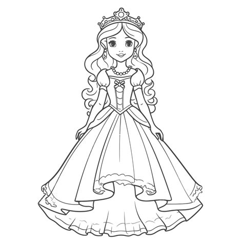 Princess Coloring Page High Res Vector Graphic Getty - vrogue.co