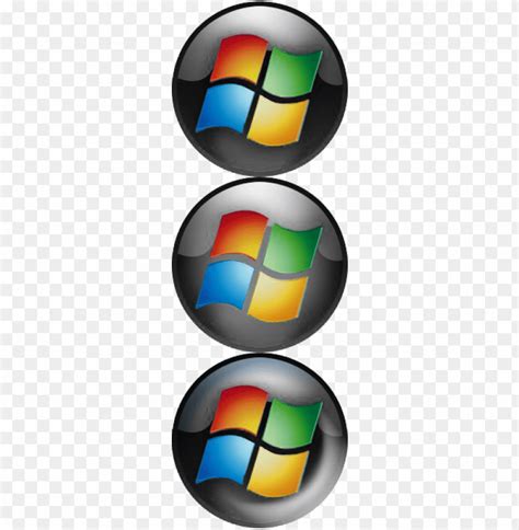 Vblack - Windows 7 Start Button Black PNG Transparent With Clear ...