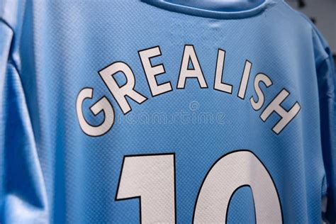 Jack Grealish Name on Blue Manchester City Home Jersey Editorial Stock ...