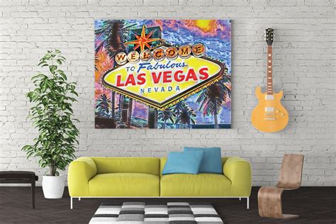 Las Vegas Sign Art Vegas Canvas Las Vegas Decor | Etsy