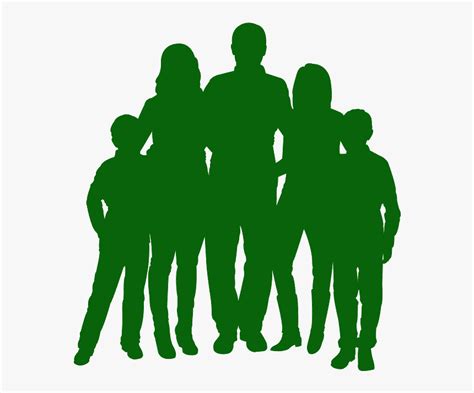 Silhouette Family Of 5, HD Png Download , Transparent Png Image - PNGitem