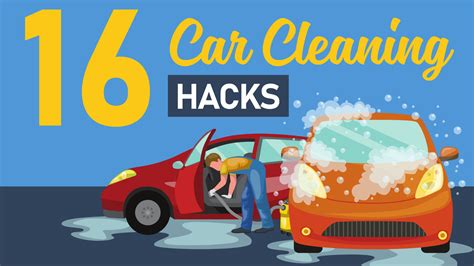 16 Cleaning Hacks for a Sparkling-Clean Car - Infographic