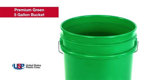 Premium Green 5 Gallon Bucket | U.S. Plastic Corporation® - YouTube