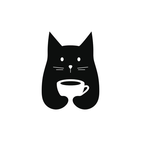 Cat Coffee Logo Design Vector illustration 7625271 Vector Art at Vecteezy