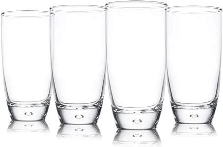 Amazon.com | Set of 4 Highball Glasses - Elegant Tall Design, for ...