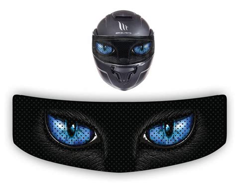 Helmet glass protector / Motorcycle helmet visor perforated sticker / skin / evel eyes / cat ...