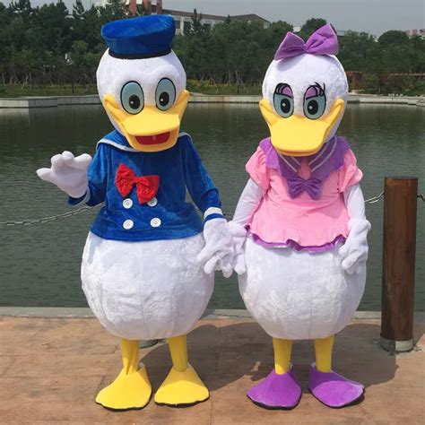 High quality adult size Donald Duck Cartoon Mascot Fancy Party Dress Free Shipping Adult Costume ...