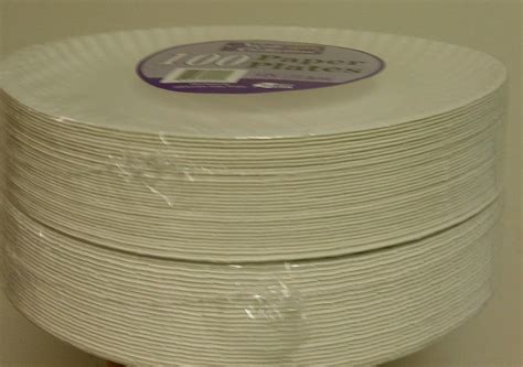 Amazon.com: Disposable Paper Plates, Bulk Pack - White, 9" - 200 Ct. (2 ...