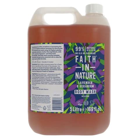 Faith In Nature Lavender & Geranium Body Wash 5L | ecostore.ie Ireland