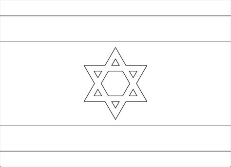 Israel Flag Outline