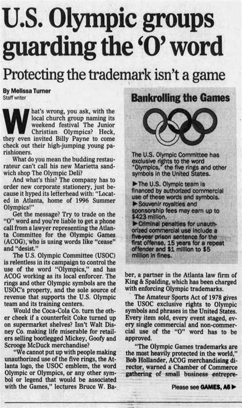 US olympics guard the word Olympic - Newspapers.com™