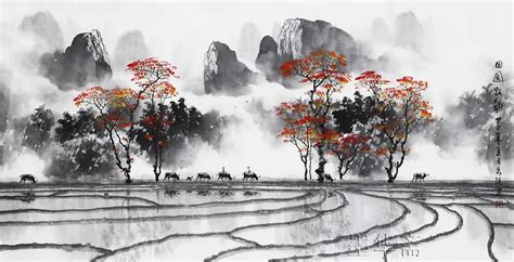 famous watercolor painting artist Zhang QuanZong Traditional Chinese ...