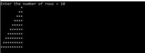 C program to print mirrored right triangle star pattern - Aticleworld