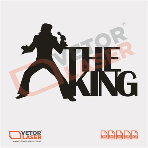 Vector Elvis Presley The King 0002 – CDR, AI, SVG, DXF e DGW