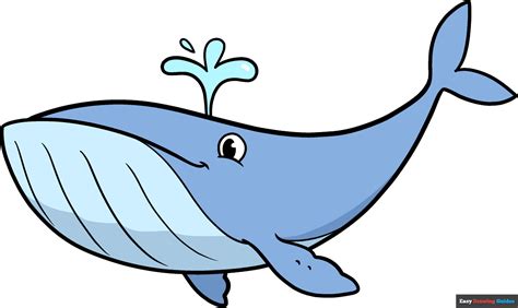 How to Draw an Easy Whale - Really Easy Drawing Tutorial, to draw a ...