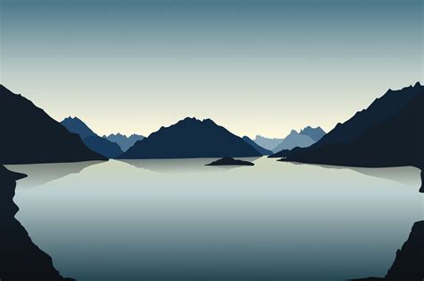 Landscape Vector Wallpaper 4K : Almost a cartoonish appearance, the ...