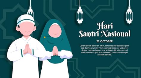 Premium Vector | Hari santri nasional or indonesian national muslim ...