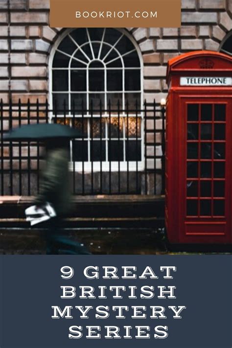 a red phone booth with the words 9 great british mystery series written ...