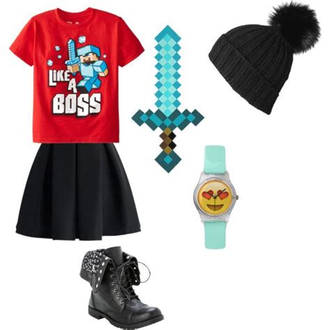 "Girly" minecraft outfit by beautybrittney on Polyvore featuring polyvore, moda, style and ...