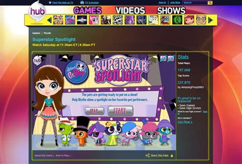 Littlest Pet Shop: New LPS Game on Hubworld.com: "Superstar Spotlight"