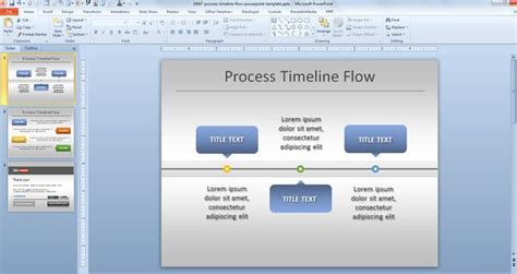 Free Simple Process Timeline Chart Template for PowerPoint