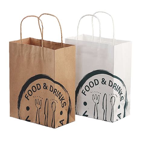 Printing Food kraft Paper Take Away Packing Bag-Shopping Bags-Cheap Custom Boxes Printed ...