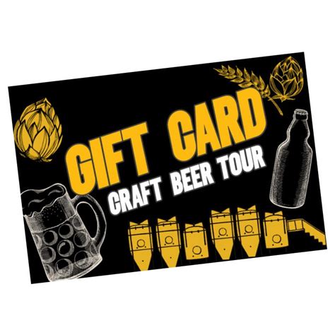 Craft Beer Tour Printed Gift Card | Eat Drink Tour