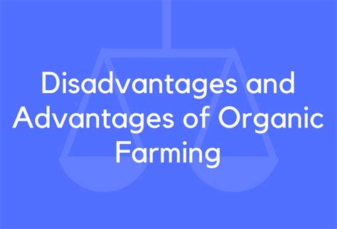 Advantages of conventional farming