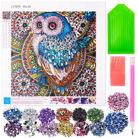 Dream Fun DIY 5D Diamond Painting Kits for Kids Adults, Owl Diamond ...