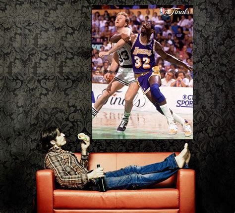 Larry Bird Vs Magic Johnson NBA Finals Huge 47x35 Print POSTER