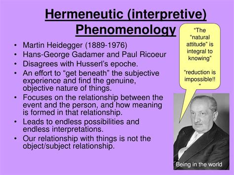 PPT - Phenomenology The “lived” experience PowerPoint Presentation - ID:137023