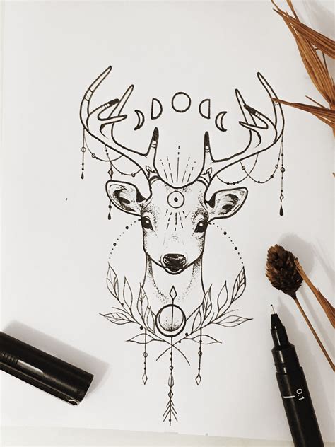 Deer Tattoo | Deer tattoo, Deer drawing, Cute tattoos