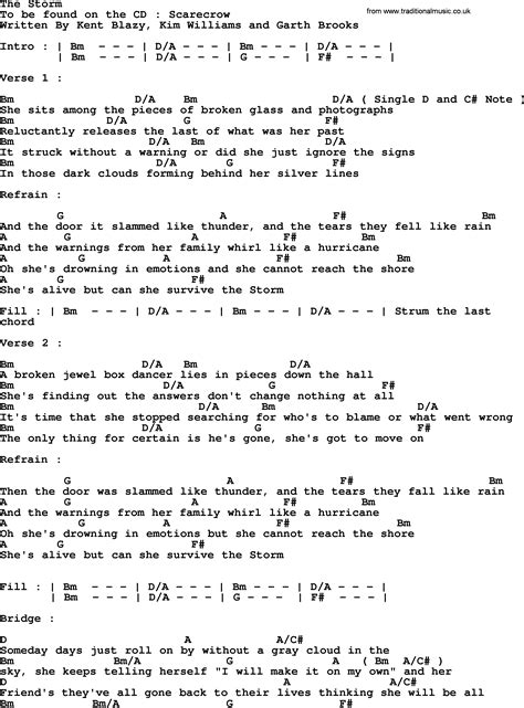 The Storm, by Garth Brooks - lyrics and chords