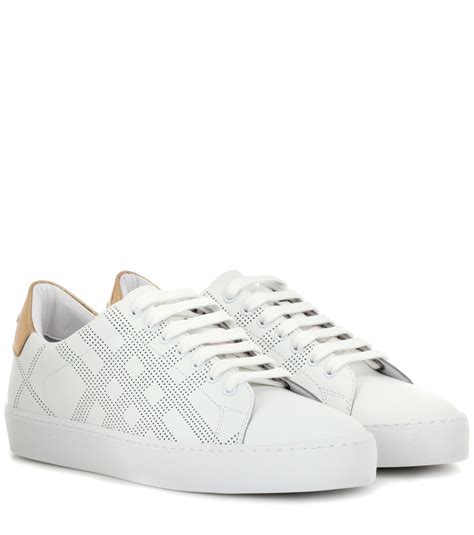 Burberry Westford Leather Sneakers in White - Lyst