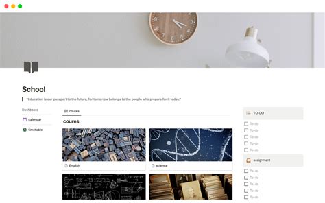 School Template by tempo | Notion Marketplace