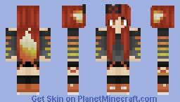 Fire Wolf Minecraft Skin