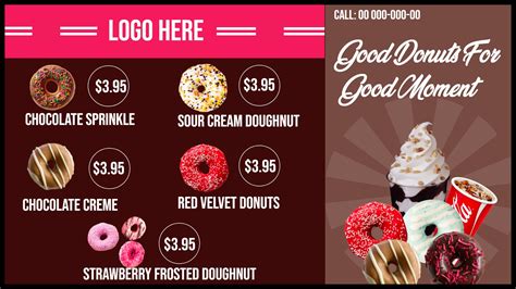 Donuts Menu Boards | Lira Screen