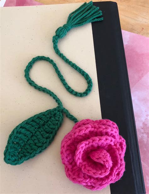 Rose Bookmark Crochet Rose Bookmark crochet bookmark | Etsy | Crochet rose, Crochet bookmarks ...