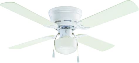 42 Mainstays Hugger Indoor Ceiling Fan With Light White | Shelly Lighting