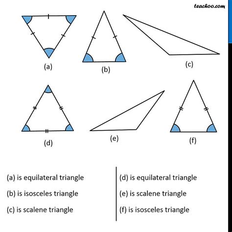 Classifying triangles on basis of side - Equilateral, Isoceles