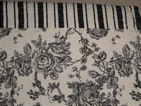 Waverly Black Cream Country Toile Fabric Shower Curtain | Toile fabric ...