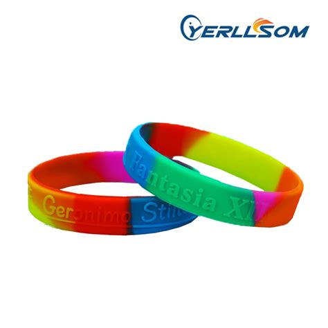 500PCS/Lot Free shipping embossed logo rubber bracelets silicone for promotional gifts Y031701 ...