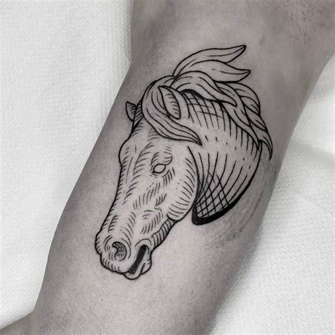 Get Creative with a Horse Face Outline Tattoo: Stunning Designs and ...