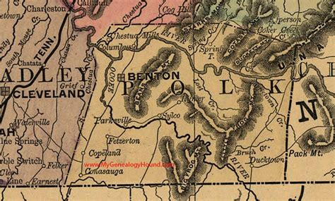 Polk County, Tennessee 1888 Map | Polk county, Tennessee map, Tennessee