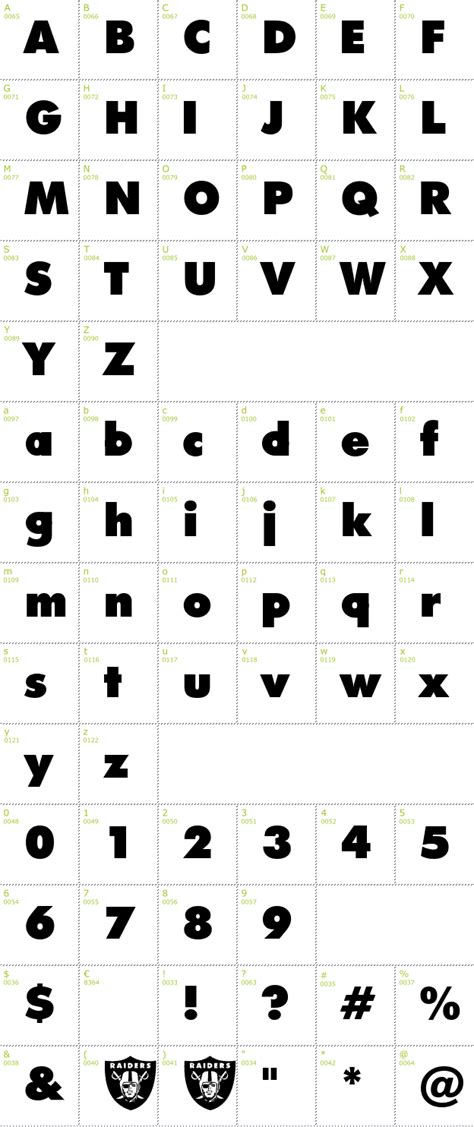 Free Raiders Font Download - Infos, TTF Preview & CharMap | DailyFreeFonts.com