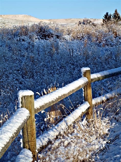 Kemmerer, WY : snowy fence on the Kemmerer walking trail photo, picture, image (Wyoming) at city ...